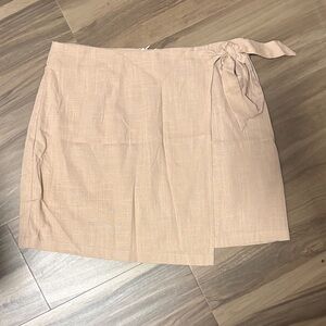 SHEIN Tan Mini Wrap Skirt